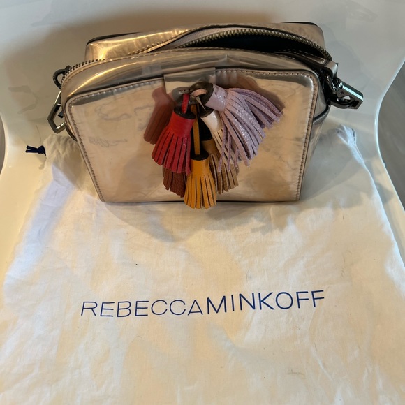 Rose Gold Tassle Fringe Rebecca Minkoff Crossbody - Picture 3 of 4